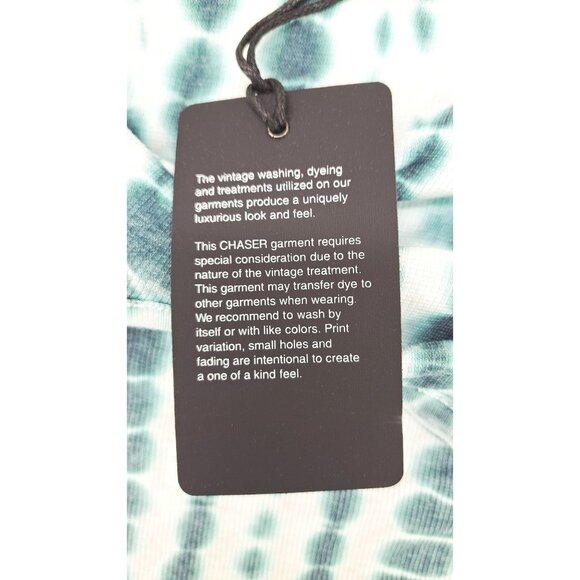 Chaser Tie Dye Scoop Tank Top Side Shirring Women Size Small Ribbed Blouse New - Picture 4 of 6